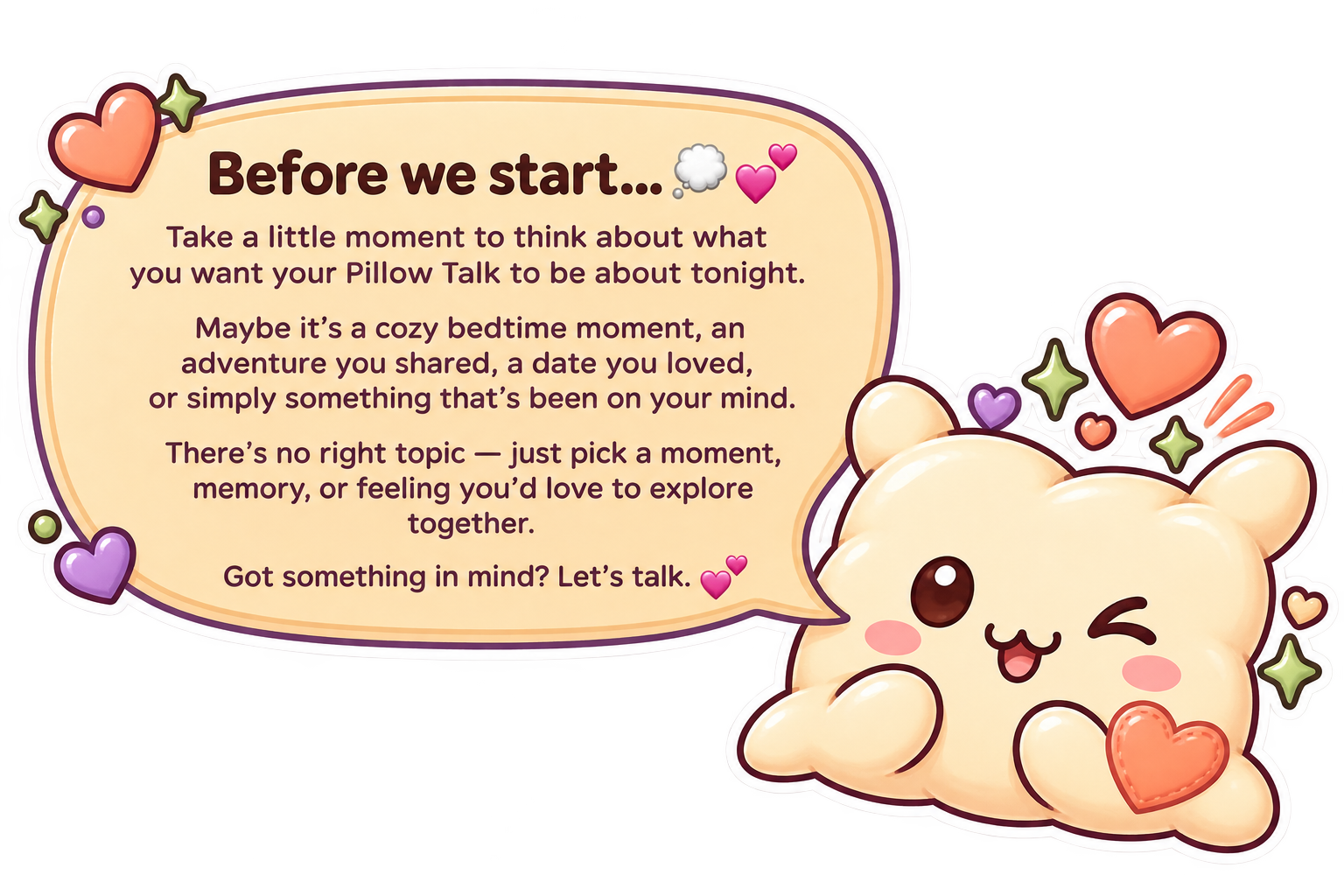 Pillow Talk instructions